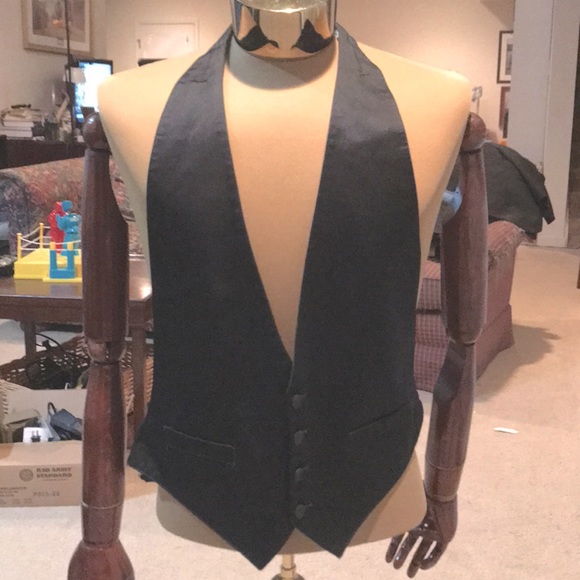 Vtg (80s) Palm Beach 3pc Tuxedo, Peaked Lapel 48L - Picture 6 of 10
